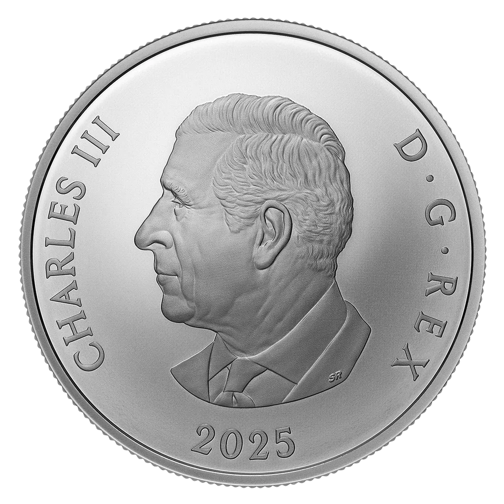 2025 1oz Canada Williamson Diamond Brooch .9999 Silver Proof Coin — obverse (portrait side)