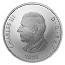 2025 1oz Canada Williamson Diamond Brooch .9999 Silver Proof Coin — obverse (portrait side)