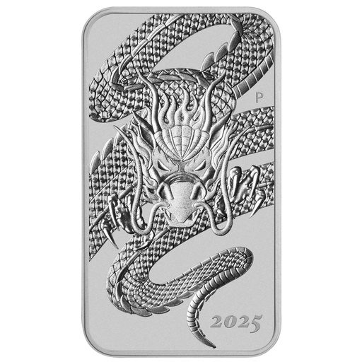 [AG-PERTH-1OZ-DRAGON-2025] Dragon Rectangular Silver Coin 2025 - 1 oz 